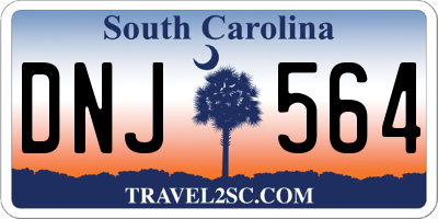 SC license plate DNJ564
