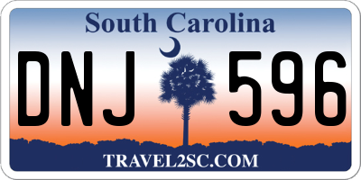 SC license plate DNJ596