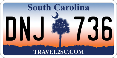 SC license plate DNJ736