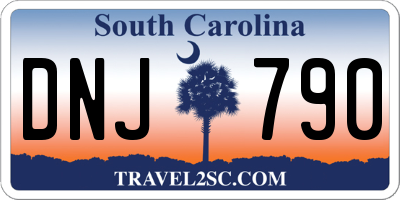 SC license plate DNJ790
