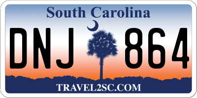 SC license plate DNJ864