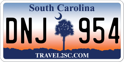 SC license plate DNJ954