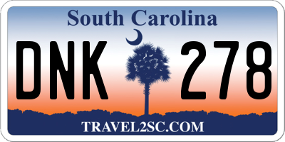 SC license plate DNK278