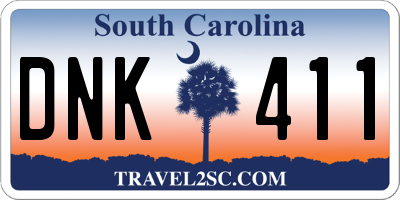 SC license plate DNK411