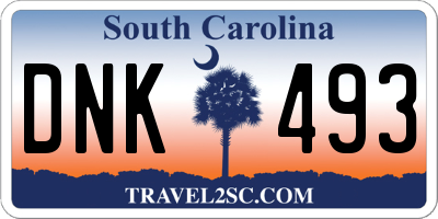 SC license plate DNK493