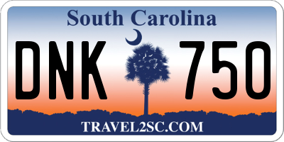 SC license plate DNK750