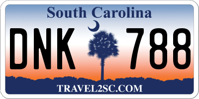 SC license plate DNK788