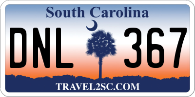 SC license plate DNL367