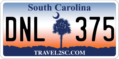 SC license plate DNL375