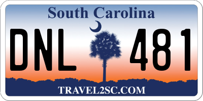 SC license plate DNL481