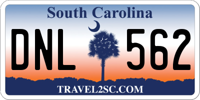 SC license plate DNL562