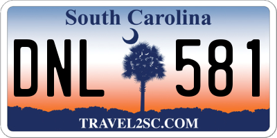 SC license plate DNL581