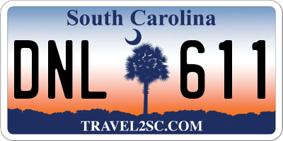 SC license plate DNL611