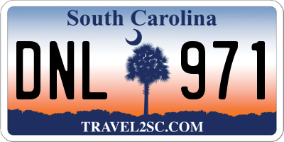 SC license plate DNL971