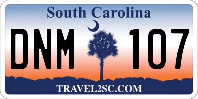 SC license plate DNM107