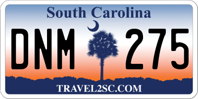 SC license plate DNM275