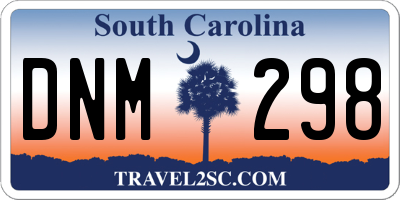 SC license plate DNM298