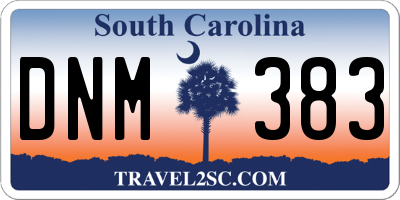 SC license plate DNM383