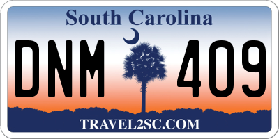 SC license plate DNM409