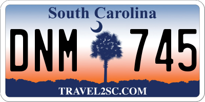 SC license plate DNM745