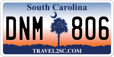 SC license plate DNM806