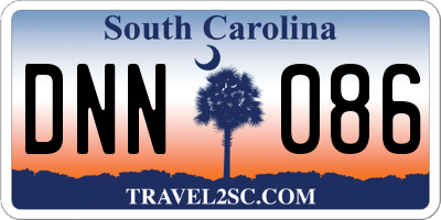 SC license plate DNN086
