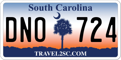 SC license plate DNO724