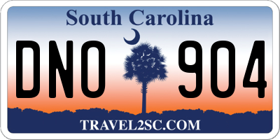 SC license plate DNO904