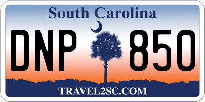 SC license plate DNP850