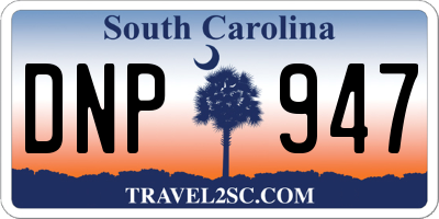 SC license plate DNP947