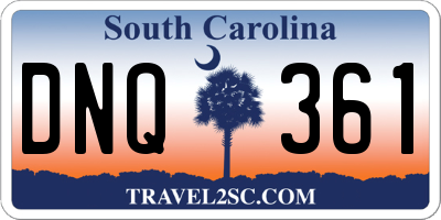SC license plate DNQ361