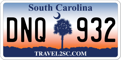 SC license plate DNQ932