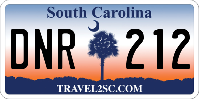 SC license plate DNR212