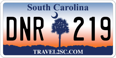 SC license plate DNR219