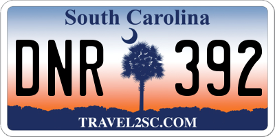 SC license plate DNR392