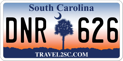 SC license plate DNR626