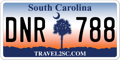 SC license plate DNR788