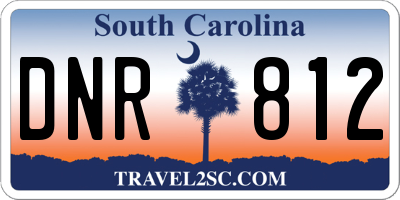 SC license plate DNR812