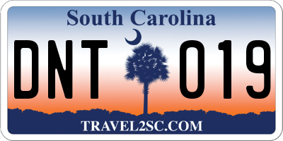 SC license plate DNT019