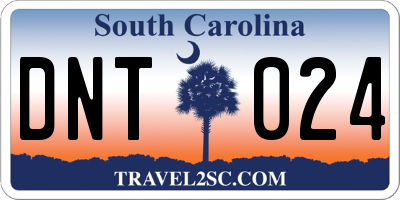 SC license plate DNT024