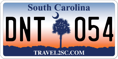 SC license plate DNT054