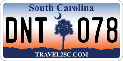 SC license plate DNT078