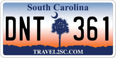 SC license plate DNT361