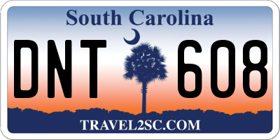 SC license plate DNT608