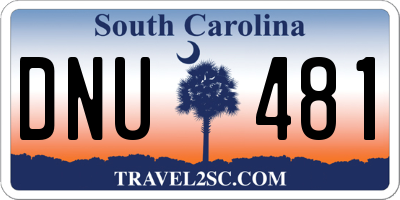 SC license plate DNU481