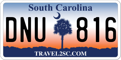 SC license plate DNU816