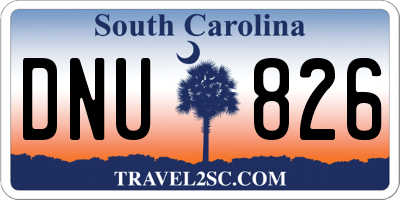 SC license plate DNU826
