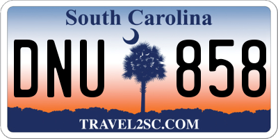 SC license plate DNU858