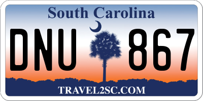 SC license plate DNU867