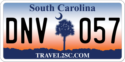 SC license plate DNV057